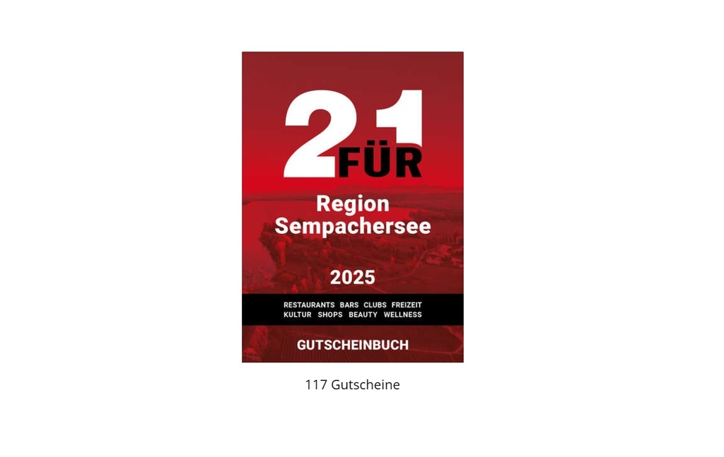 Gutscheinbuch 2Für1 Sempachersee