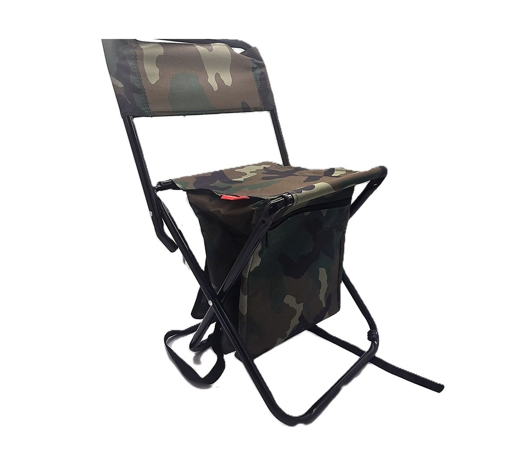 Sac à dos avec chaise pliante camouflage